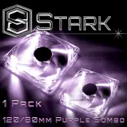 Purple 80mm 120mm 4-LED Quad Light Neon PC Computer Case Clear Cooling Fan Mod x