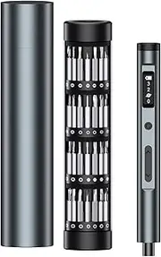 ORIA Electric Screwdriver Set, 62 in 1 Precision Repair Tool Kit, Rechargeable Screwdriver Kit with OLED Screen, 3-Level Speeds, LED Work Light, 60 Magnetic Bits, for Phone, Camera, Laptop, Watch