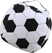 HONMEET Bean Bag Chair Cover Football Storage Bag Stuffed Animal Organizer Polyester Boys and Girls Friendly Zipper Access