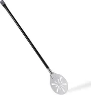 Herogo Pizza Turning Peel, 9 Inch Stainless Steel Perforated Pizza Paddle Spatula, Metal Accessories Tool with Detachable Handle, Large Surface & Oven Safe