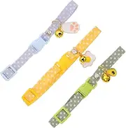 BESPORTBLE 3Pcs Cute Cat Collar with Avocado Pendant Comfortable Adjustable Decorative Pet Collar for Kittens and Dogs Lightweight and Safe for Daily Wear