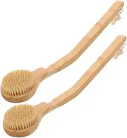 WRITWAA Long Handle Bath Brush Set Shower Body Scrubber Back Scrubber Brush for Elderly Disabled Deep Cleanse
