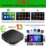 Carplay AI Box Android 13 Wireless Android Auto Smart TV Box for Youtube Netflix