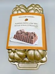 Williams-Sonoma Nordic Ware Pumpkin Patch Loaf Pan USA NEW Cast Aluminum 6 Cups