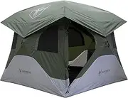Gazelle T4 GT400GR Pop-Up Portable Camping Hub Tent, Easy Instant Set up in 90 Seconds, Alpine Green, 4-Person, Family, Overlanding, 94" x 94" 4-Person Tent