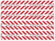 Code 3 Adhesive Vinyl Decal Suit 1/76 & 1/50 - chevron strips - red and white