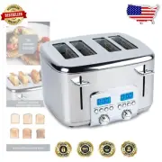 Versatile 4-Slice Toaster with Self-Centering Slots and 4 Toasting Modes