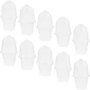 TOYANDONA 10Sets Clear Plant Pots with Lid Seedling Nursery Pots for Indoor and Outdoor Gardening Durable Transparent Planting Containers with Drainage