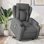 Stand Up Recliner Chair Dark Grey Fabric for Living Room Reading, Comfy Massage Furniture, Reclining Sofa Lazy Chair for Small Space - Chairs Room