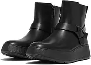 [FitFlop] Women's F-Mode Folded-Knot Leather Flatform Chelsea Boots