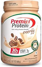 Premier Protein Whey Protein Powder, Cafe Latte, (17 Servings)