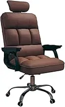 Classic Executive Office Chair PU Leather Computer Desk Chair, Adjustable Height, Swivel Wheels Desk Task Chair(Brown)