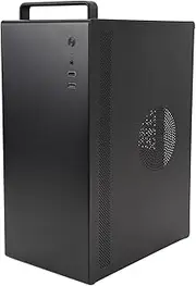 Micro ATX ITX Case, Desktop PC Case with 0.6mm Full Black Steel Plate, Support 140mm CPU Cooler, GPU 250mm