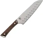 Shun Kanso 7" Hollow Ground Santoku Handcrafted, AUS10A Stainless Steel Blade, Tagayasan Handle, Versatile Japanese Cutting Professional and Home Chefs, 7 Inch, Multi-Purpose Kitchen Knife