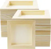 10 Pcs 5X5 Wood Panel Boards, Unfinished Wood Canvas Wooden for Crafts, Painting