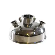 USA Lab Equipment 10" Hemispherical Lid with 2pcs 1/4" FNPT port and 2pcs 1/2...