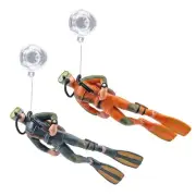 Aquarium Decoration Diver with Floating Ball Betta Fish Landscaping Accessories