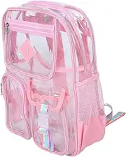 [Outanaya] Transparent Backpack Cute Backpack Games Festival Backpack Mini Backpack Backpack Purse Make up Bag Clear Backpack for Women Small Clear Backpack Concert Bag Lavender