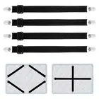 4 Pcs Adjustable Bed Sheet Clips Elastic Nylon Fasteners Mattress Cover Grippers