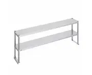 VEVOR Double Overshelf, Double Tier Stainless Steel Overshelf, 12 x 72 Inch Double