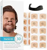 30 Count Breathing Nasal, Intake Breathing Nose Magnets, Anti-Snoring Sleep Nasal Strips, Intake Breathing Nose, with Nose Clip Anti-Snoring Equipment for Home、 Travel、 Men & Women