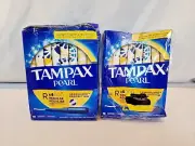 2 Boxes of Tampax Pearl Tampons Regular Absorbency 18 Ct (36 Total) Damaged Box