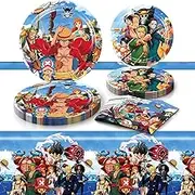 Zempertoopa One Piece Party Tableware, One Piece Party Supplies Set, Paper Tableware, Paper Plates, Cups, Napkins for Children's Birthday Party Decoration, Birthday Decoration, 10 Guests