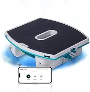 [Dolphin] Skimmi Solar-Powered Pool Cleaner Robot: Multicoloured, Cordless, Lightweight, Plastic, WiFi Connected, Cleans Pool Surface with Intelligent Solar Charge Sensors