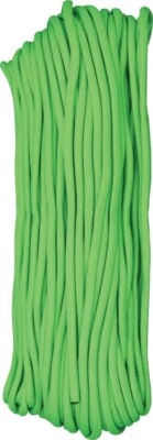 Atwood Rope MFG Parachute Cord Lime Green, 100 ft, Made in USA, RG1023H &