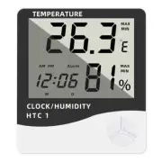 Electronic Digital Temperature Humidity Meter Home Thermometer Hygrometer Clock
