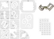 Free Motion Quilting Template Rulers 14 Set Quilting Ruler 3mm with Quilting