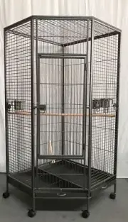 162cm Large Corner Bird Cage Pet Parrot Aviary Perch Castor Wheel