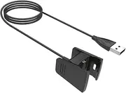 KICHOUSE Charger for USB Charging Cable with Cradle Dock Adapter Tangle Design Portable Charging for Heart Rate Wristband Black