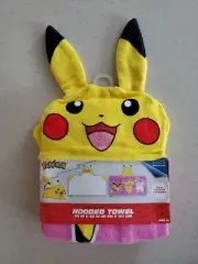 Pokemon Hooded Bath Towel Pikachu Eevee Sylveon New 24in x 50in