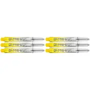 18pc Target Pro Grip Vision Polycarbonate Dart Shaft Short Multipack Yellow