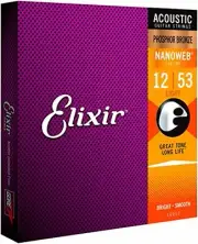 Elixir Phosphor Bronze Light .012-.053 #16052 Acoustic Guitar Strings Japan