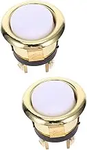 ASAKKURA 2pcs Vintage Push Button Doorbell Light Material Easy Install Elegant Design for Home Decor