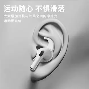 【跑步也不掉】適用蘋果AirpodsPro2耳塞三代耳機防滑airpods3防掉神器防脫落鯊魚鰭耳掛塞套硅膠耳帽二