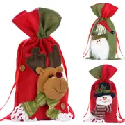 Christmas Sack Santa Reindeer Gift Candy Canvas Stocking Bag Xmas Party Decor