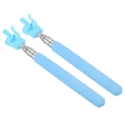 Telescopic Teachers Finger Pointer Stick, Blue 2pcs