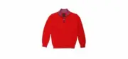 New TailorByrd Big Boys Waffle Textured Quarter-Zip Sweater L (14-16) Red S0125