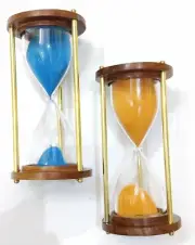 Brass Sand Timer Hourglass Sand Clock 6" For Home Decoration Maritime Gift item