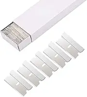 EHDIS 100pcs Single Edge Stainless Steel Razor Blades for Standard Scraper Tool, Safety Straight Edge Razor, Paint Scraper, Box Cutter, Industrial Use