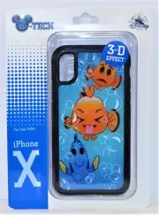 Disney Finding Nemo & Dory Emoji 3-D Effect Apple Iphone 10 X Cellphone Case NEW