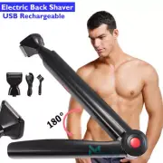 Electric/Manual Back Shaver For Men Long Handle Body Hair Removal Razor Trimmer
