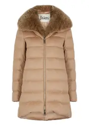 Herno Quilted Silk-blend Coat - Camel - 8 8