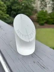 Postmodern Glass Sundial from Royal Leerdam Crystal