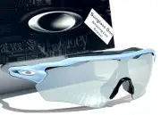 Oakley RADAR EV PATH Matte Stonewash POLARIZED Galaxy Chrome Sunglass 9208-E7