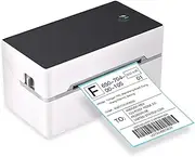 Desktop Shipping Label Printer High Speed USB + BT Direct Thermal Printer Label Maker Sticker 40-80mm Paper Width for Shipping Postage Barcodes Labels Printing Compatible with Amazon Sh QIUNI