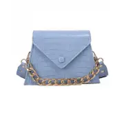 Crocodile Pattern Chain Crossbody Bag For Women PU Leather Shoulder Bag Small Flap Bag Elegant Messenger Bag Designer Lady Purse
